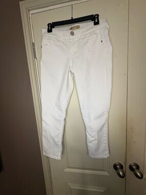 Democracy White Cropped Ankle Jeans Ab technology